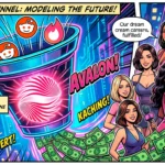 Комикс-иллюстрация: агентство Avalon конвертирует трафик из социальных сетей в высокий заработок, демонстрируя, как работает профессиональная веб модель работа